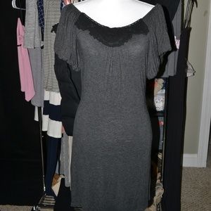 small charcoal dress above knee